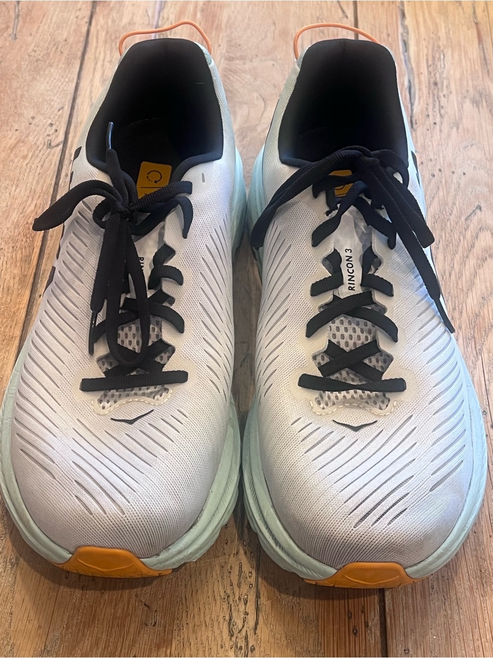 Hoka One One Men's Running Shoes - White, Light Blue, Black, Orange size 9 Men